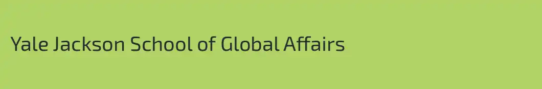 Yale Jackson School of Global Affairs